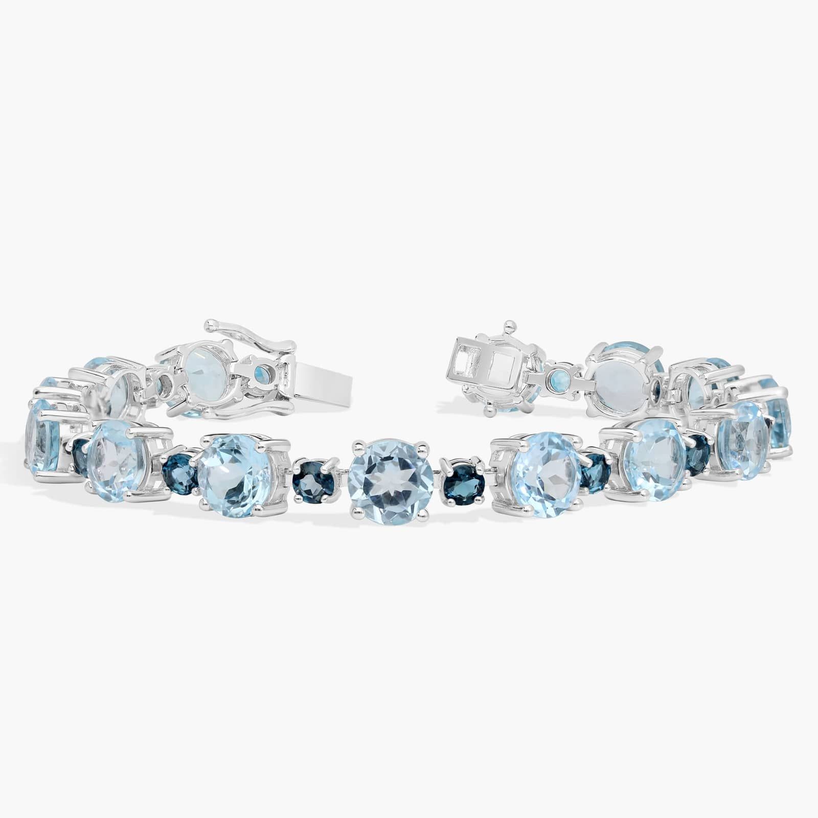Blue Topaz Bracelet in Sterling Silver