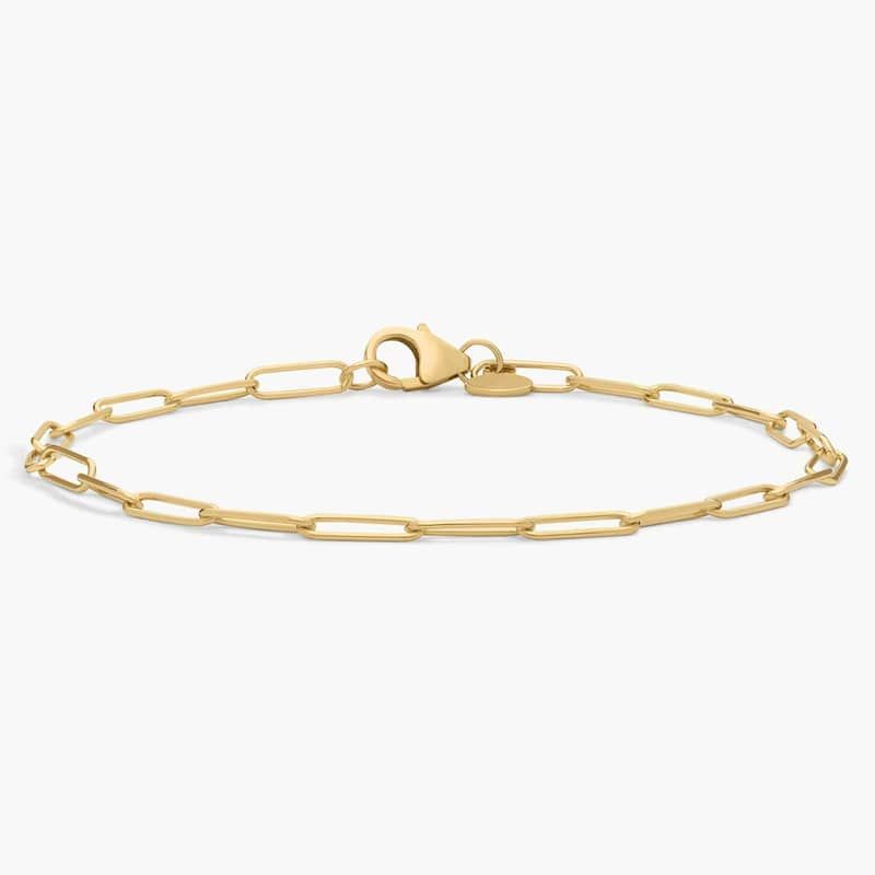 Paperclip Bracelet in 14K Yellow Gold