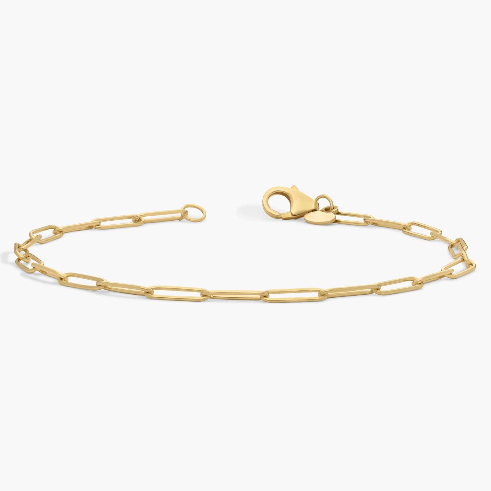 Paperclip Bracelet in 14K Yellow Gold