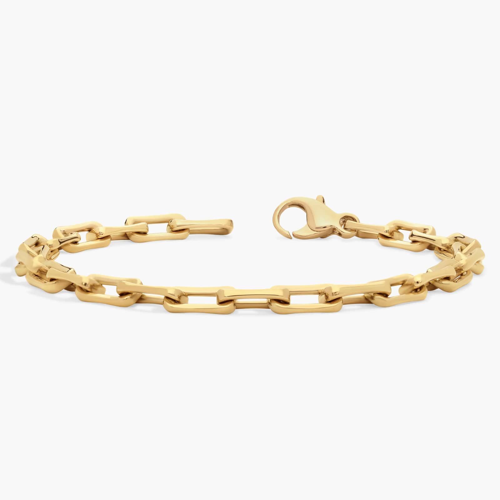 Squared Link Bracelet in 14K Yellow Gold