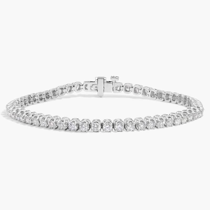 Diamond Tennis Bracelet with 3.25 CTW Round Cut Diamonds in 14K White Gold