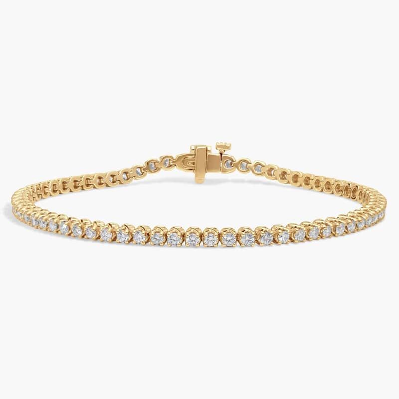 Diamond Tennis Bracelet with 2.25 CTW Round Cut Diamonds in 14K Yellow Gold