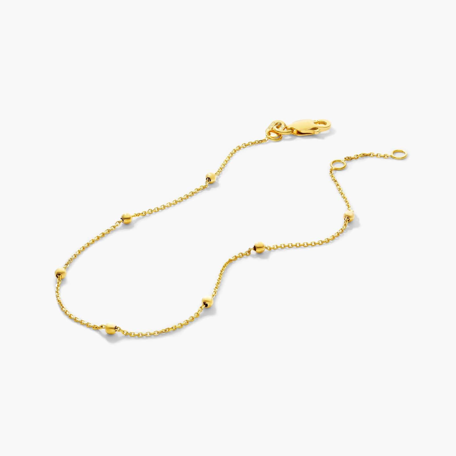 Ball Station Bracelet In 14K Yellow Gold