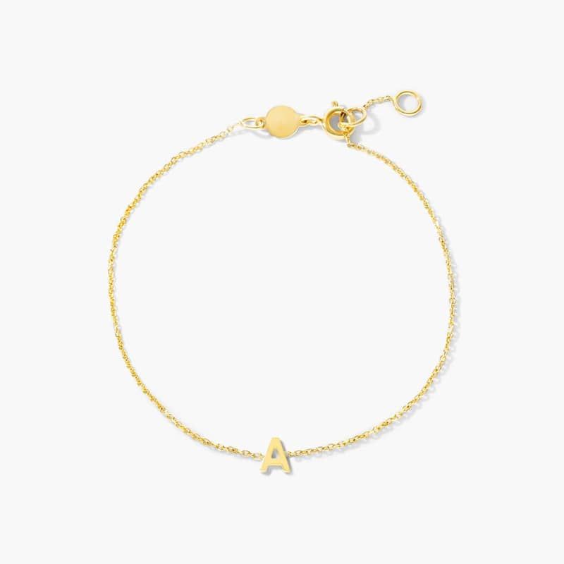 Mini Initial A Bracelet In 14K Yellow Gold By James Allen