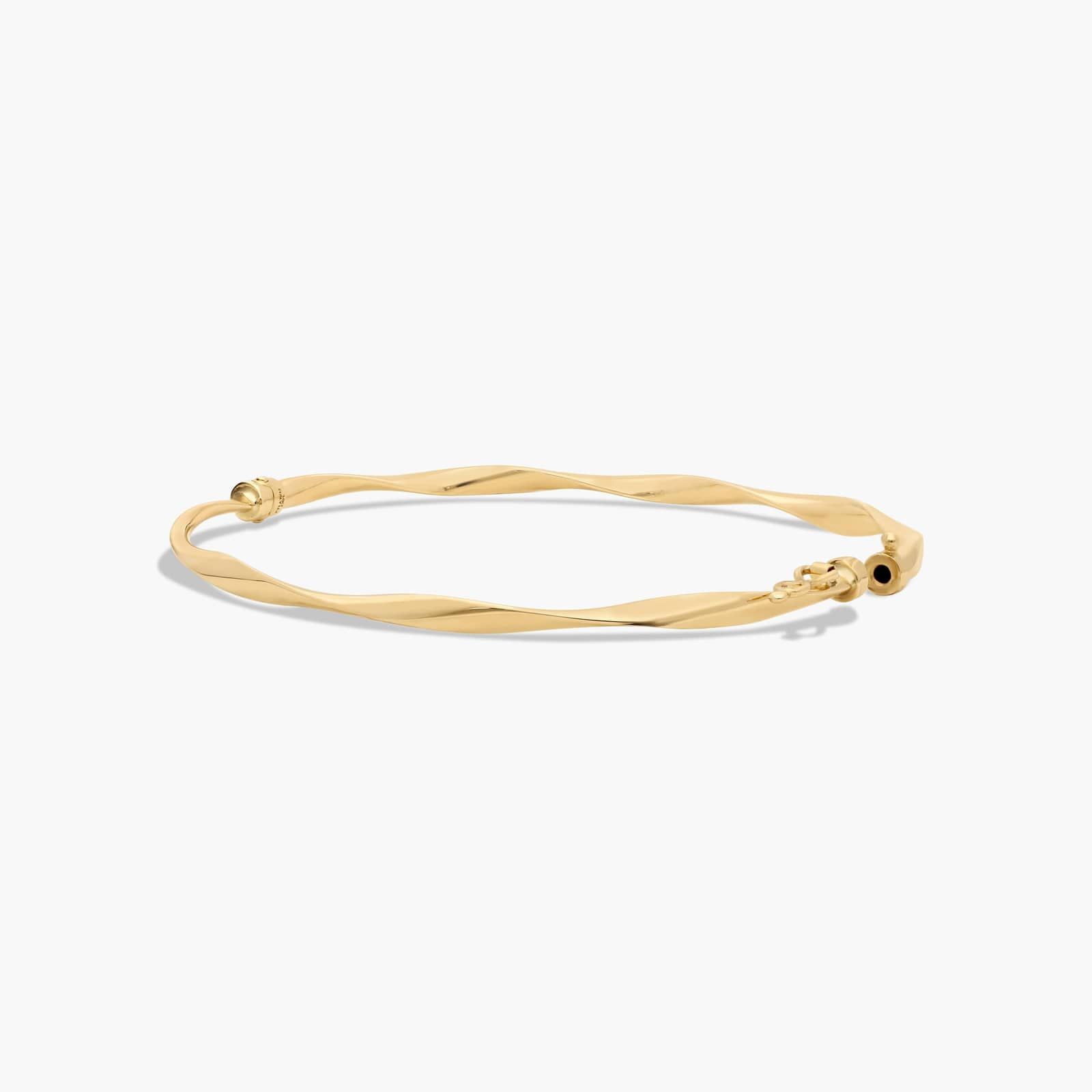 Golden Hour Twisted Bangle Bracelet In 14K Yellow Gold