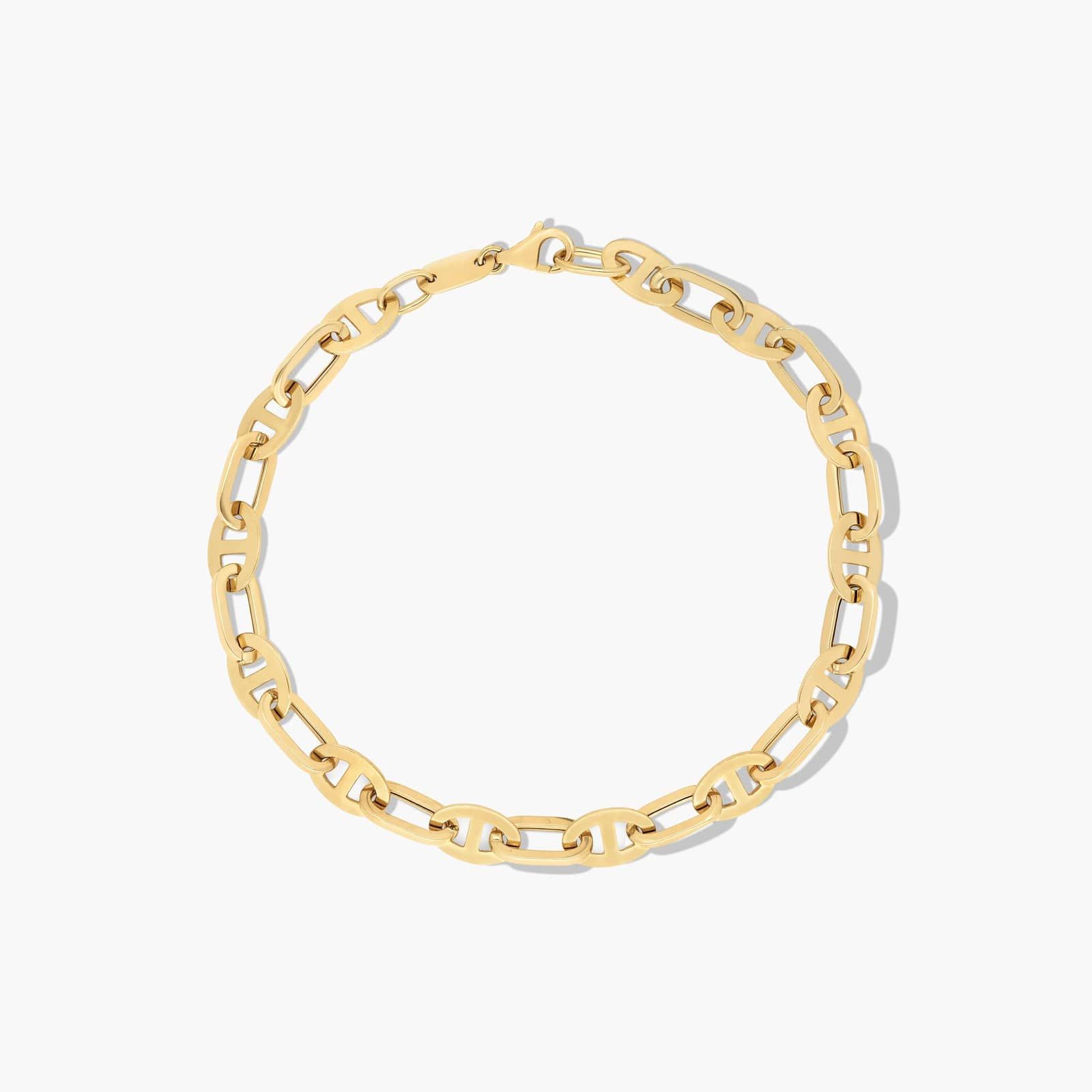 Golden Hour Polished Fancy Link Bracelet In 14K Yellow Gold