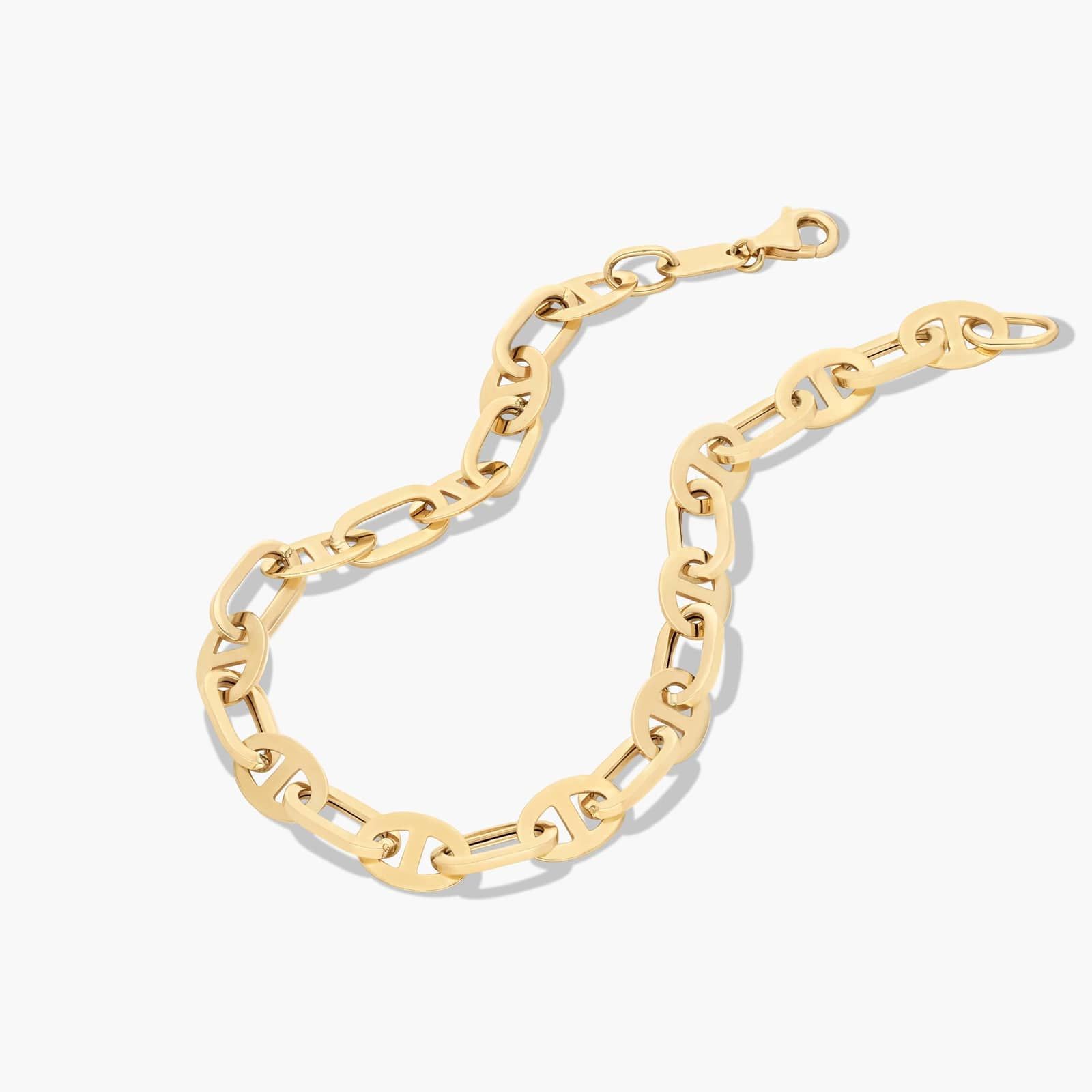 Golden Hour Polished Fancy Link Bracelet In 14K Yellow Gold