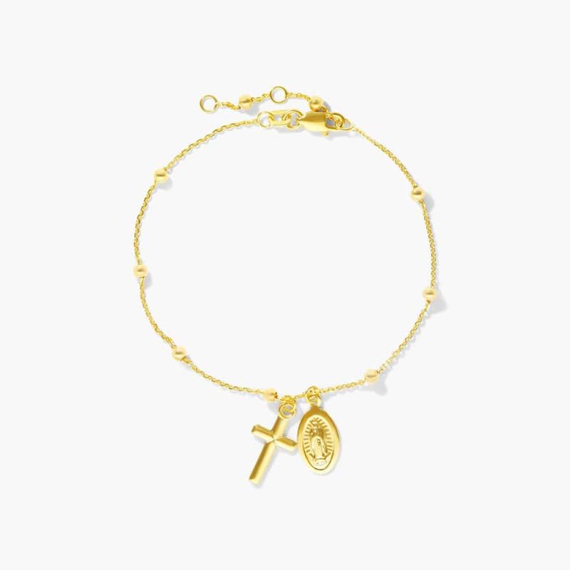 Rosary Bracelet In 14K Yellow Gold