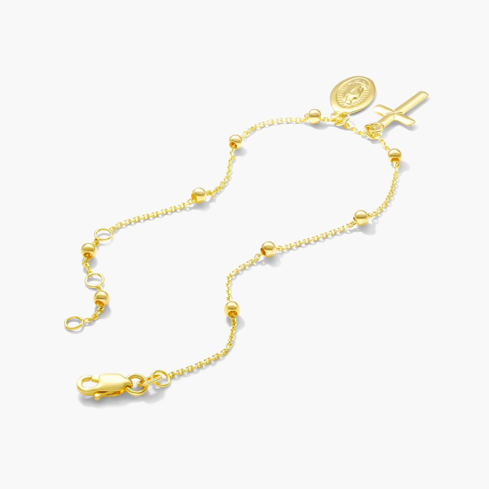 Rosary Bracelet In 14K Yellow Gold