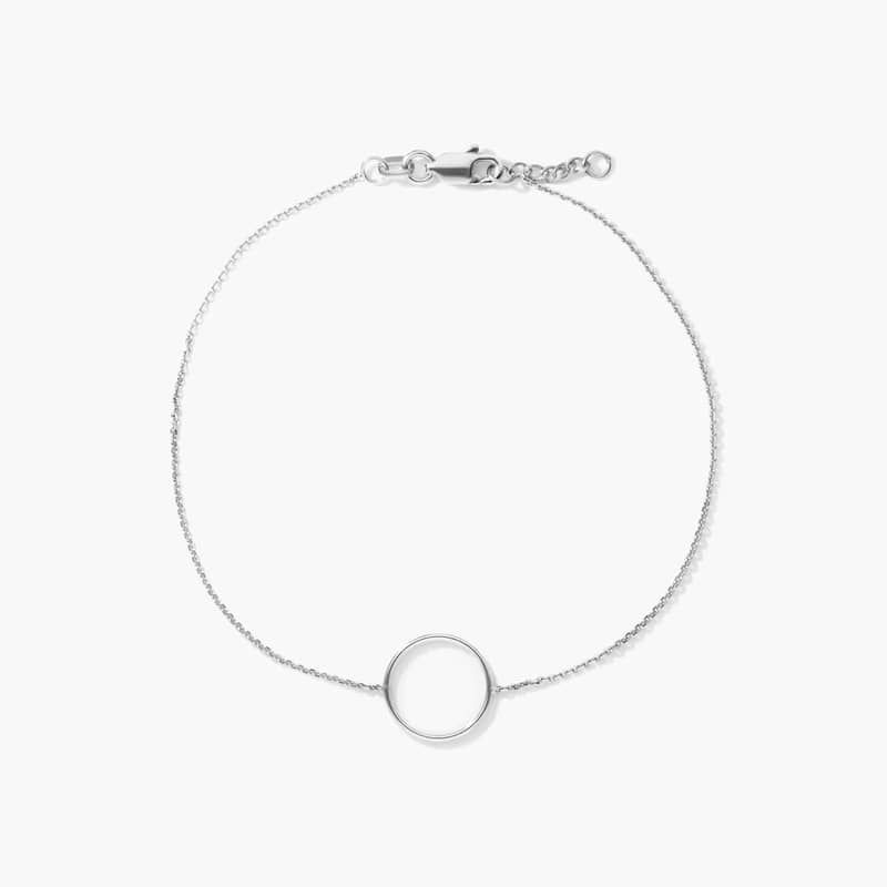 Open Circle Bracelet In 14K White Gold By James Allen
