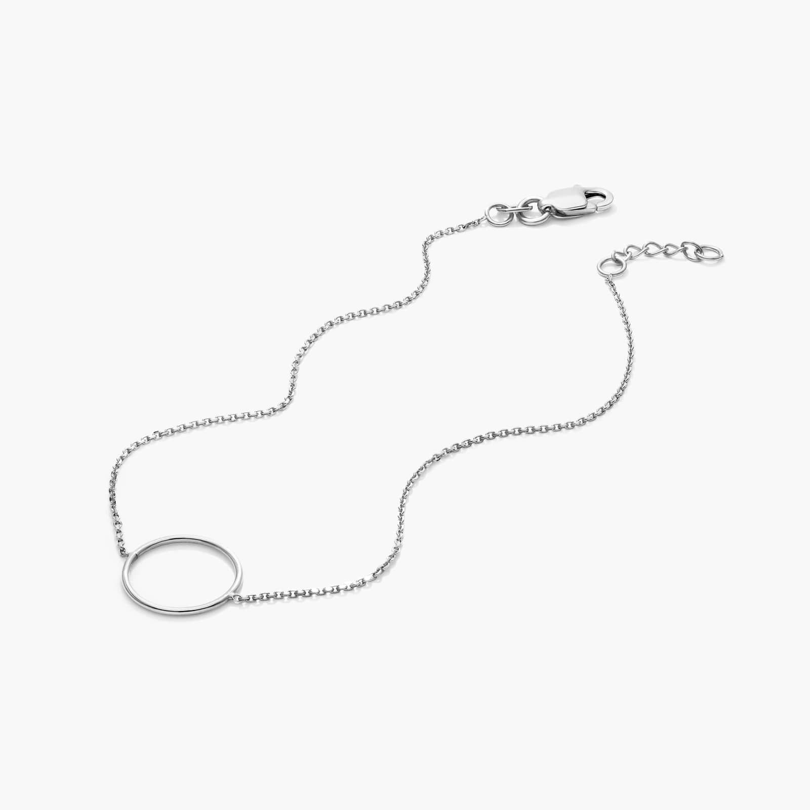 Open Circle Bracelet In 14K White Gold By James Allen