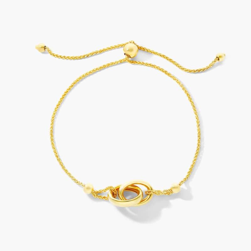 Interlocked Rings Bolo Bracelet In 14K Yellow Gold By James Allen