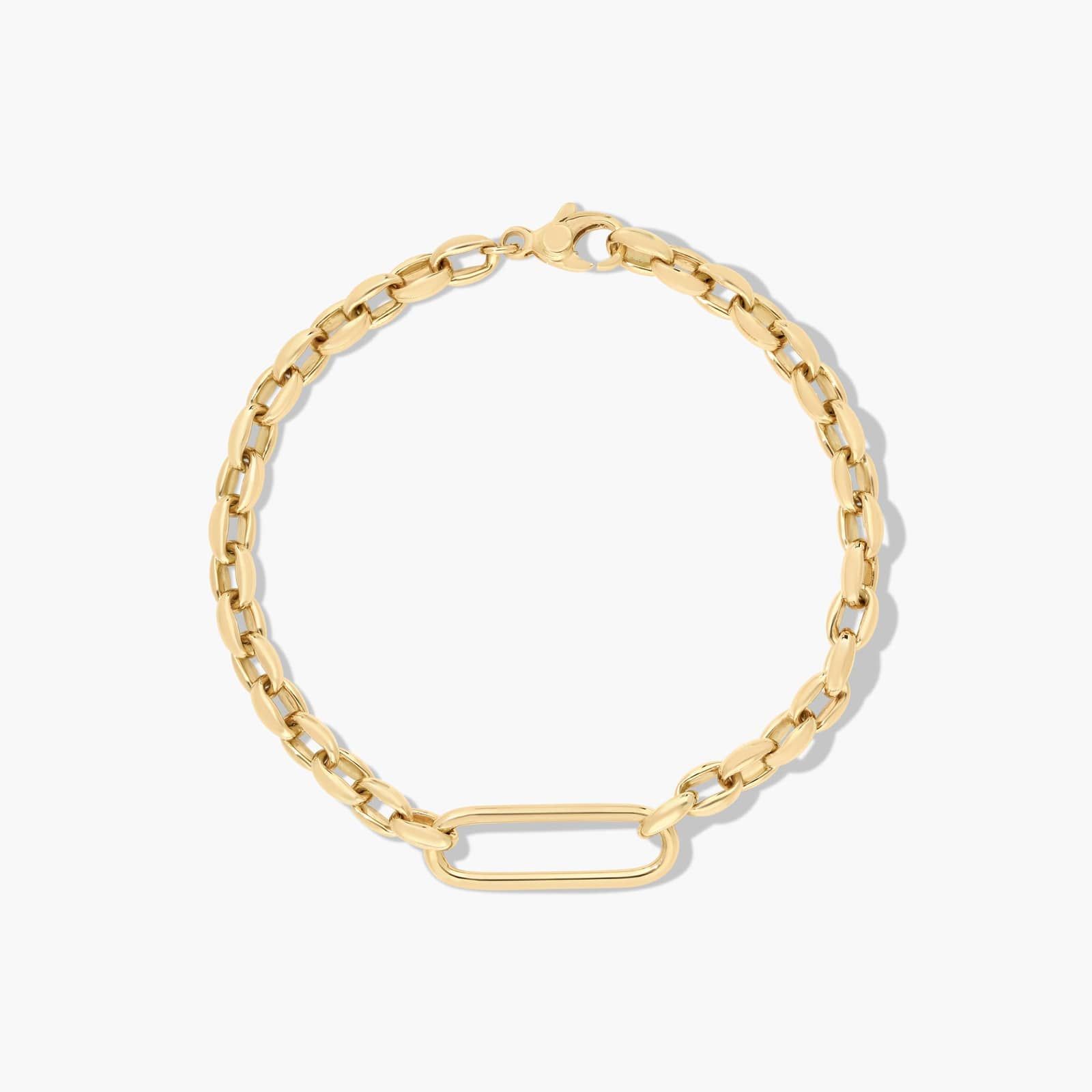 Golden Hour Elongated Oval Link Bracelet In 14K Yellow Gold By James Allen