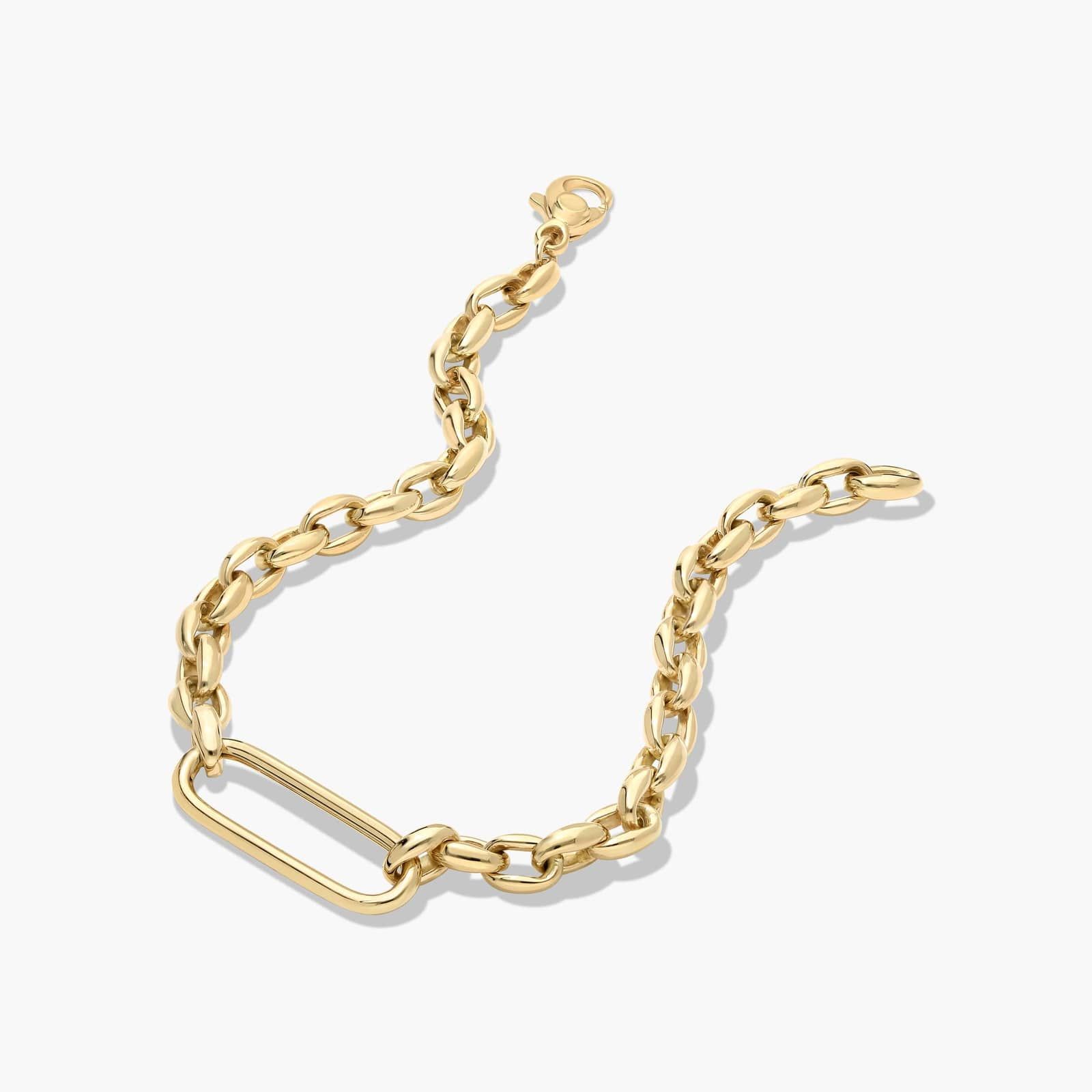 Golden Hour Elongated Oval Link Bracelet In 14K Yellow Gold By James Allen
