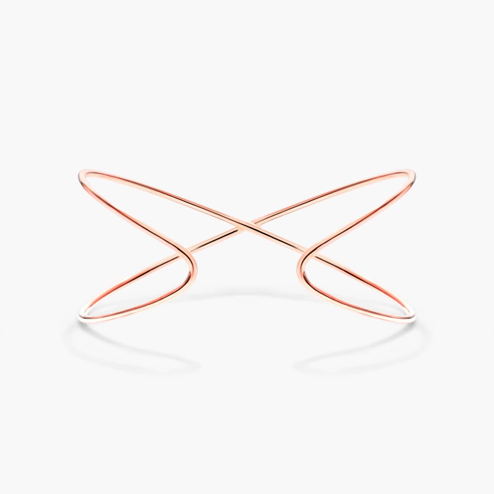 Criss Cross Cuff Diamond Bracelet In 14K Rose Gold By James Allen