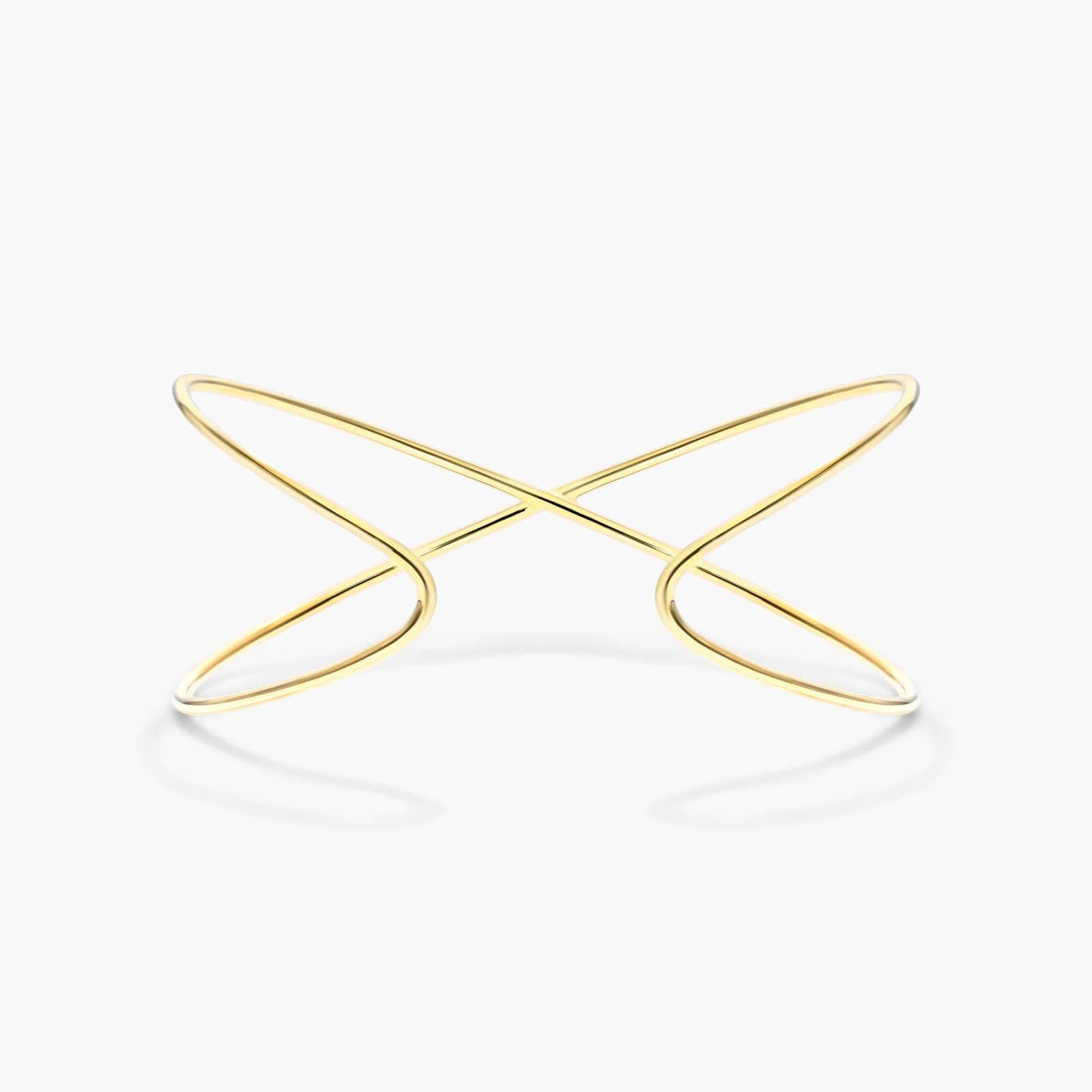 Criss Cross Cuff Diamond Bracelet In 14K Yellow Gold By James Allen