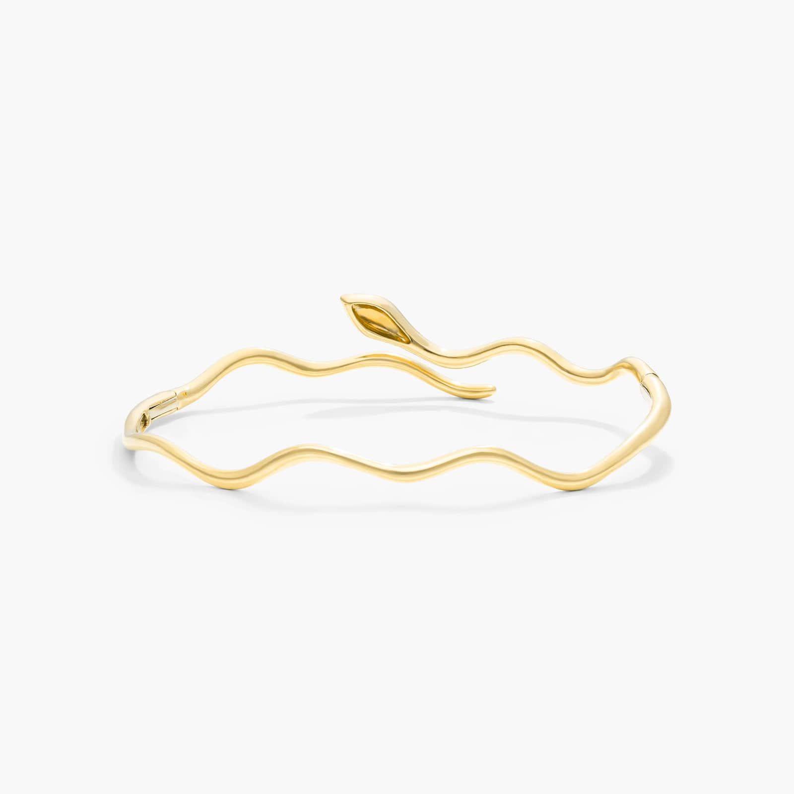 Snake Motif Diamond and Ruby Bracelet In 14K Yellow Gold By James Allen