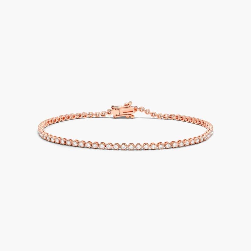 Petite Tennis Bracelet With 1 CTW Diamonds In 14K Rose Gold By James Allen
