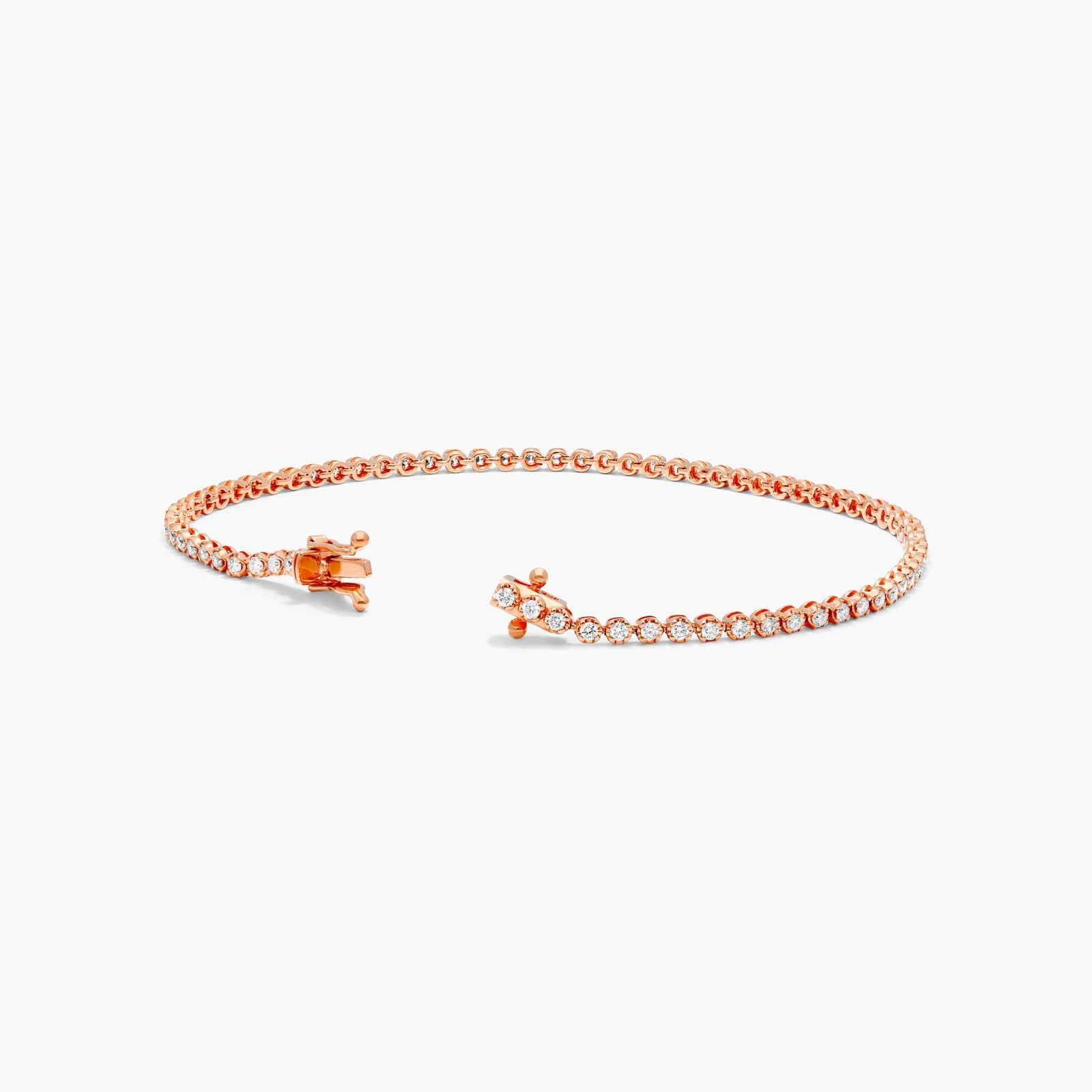 Petite Tennis Bracelet With 1 CTW Diamonds In 14K Rose Gold By James Allen
