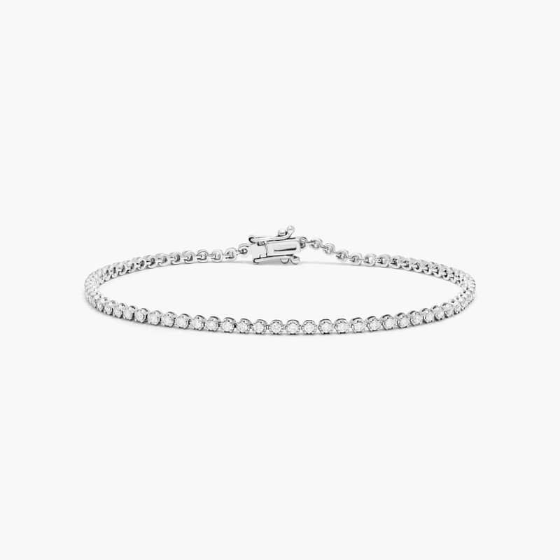 Petite Tennis Bracelet With 1 CTW Diamonds In 14K White Gold By James Allen