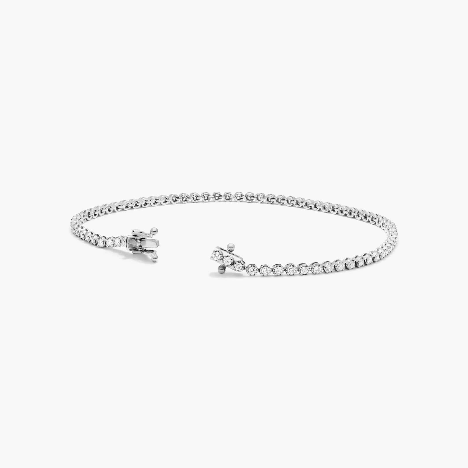 Petite Tennis Bracelet With 1 CTW Diamonds In 14K White Gold By James Allen