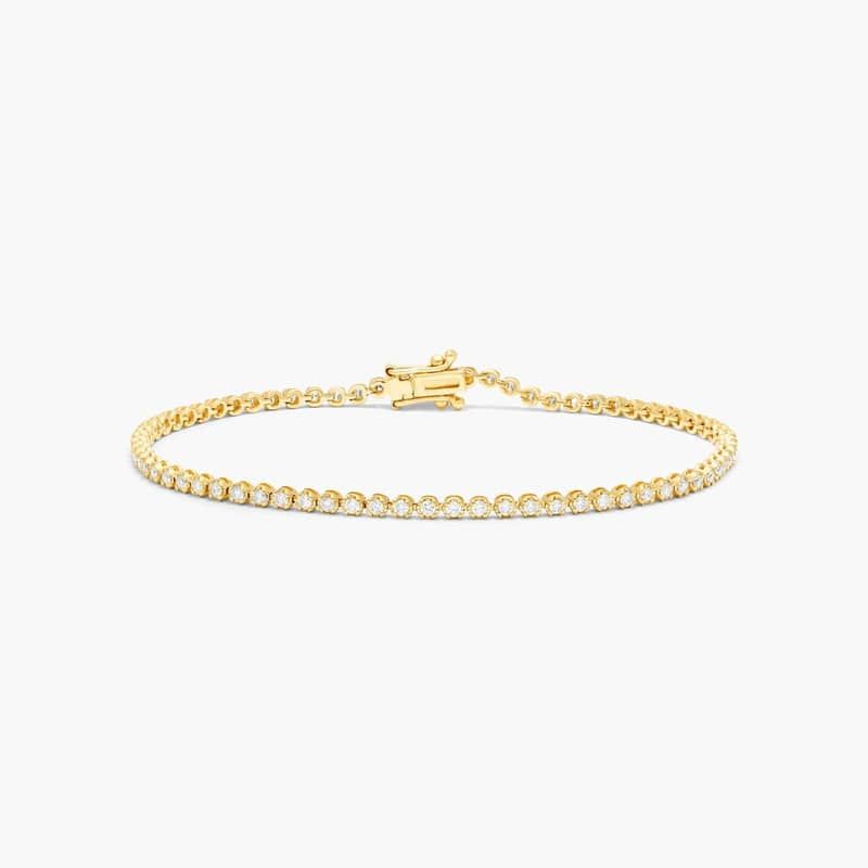 Petite Tennis Bracelet With 1 CTW Diamonds In 14K Yellow Gold By James Allen