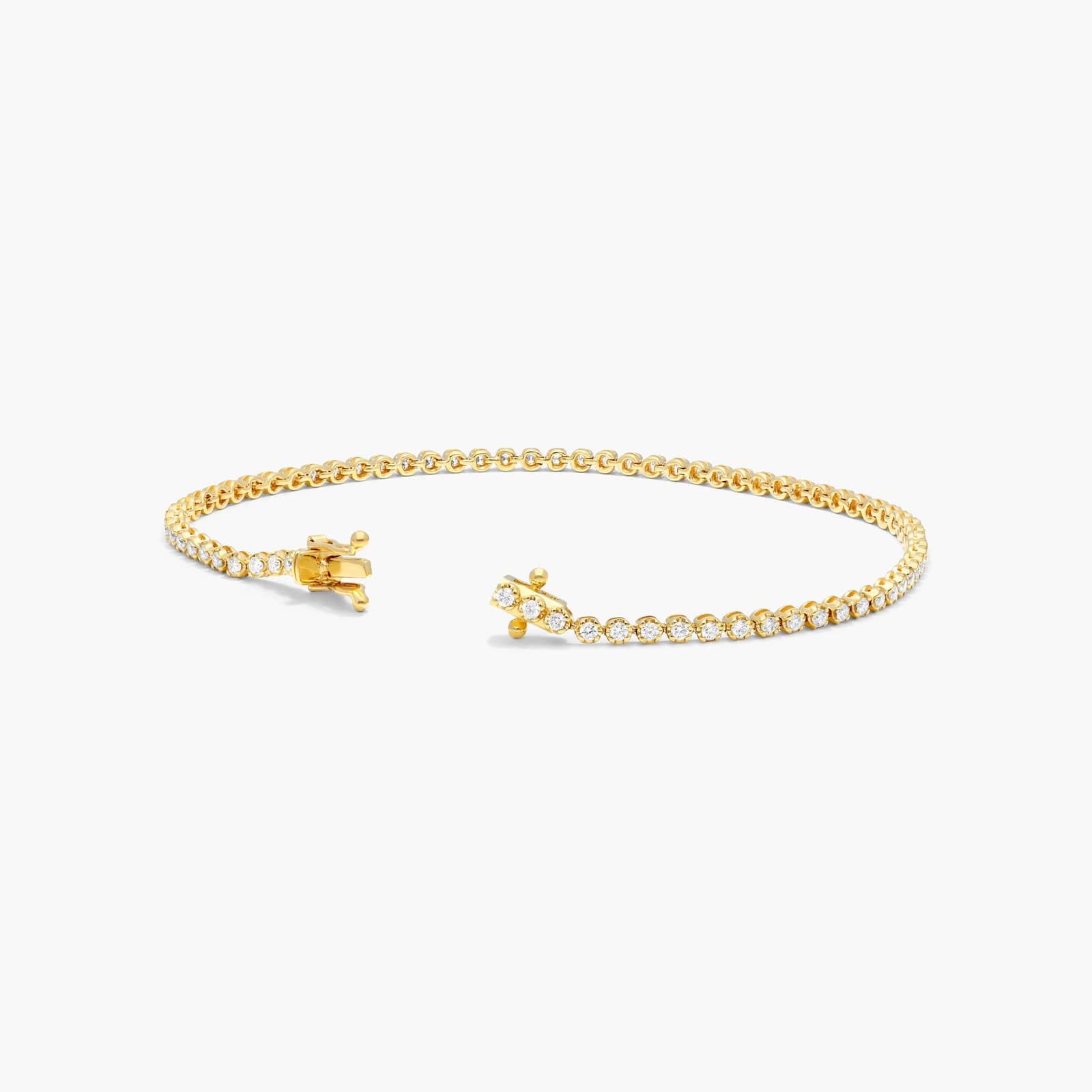 Petite Tennis Bracelet With 1 CTW Diamonds In 14K Yellow Gold By James Allen