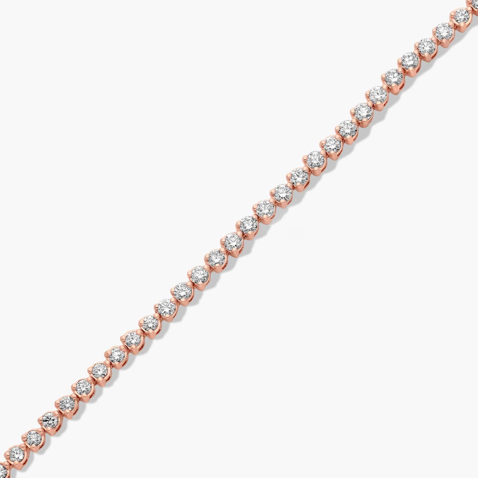 Flower Clasp Tennis Bracelet With 2 CTW Diamonds In 14K Rose Gold By James Allen