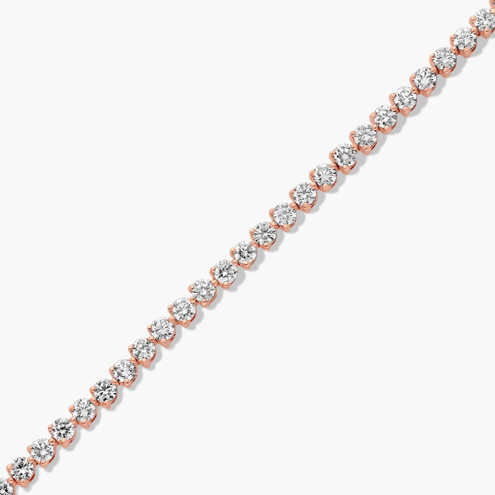 Flower Clasp Tennis Bracelet With 3 CTW Diamonds In 14K Rose Gold By James Allen