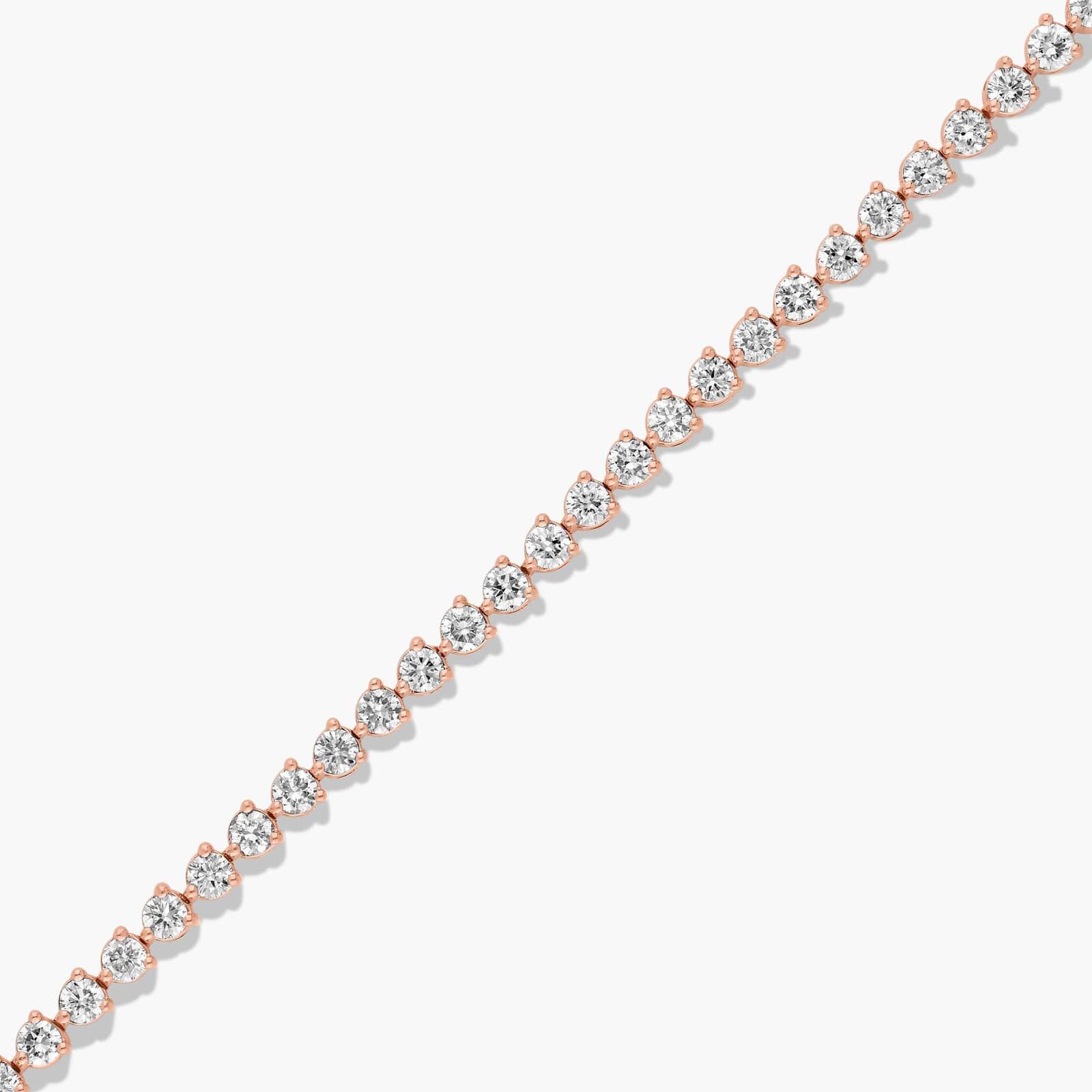 Flower Clasp Tennis Bracelet With 4 CTW Diamonds In 14K Rose Gold By James Allen