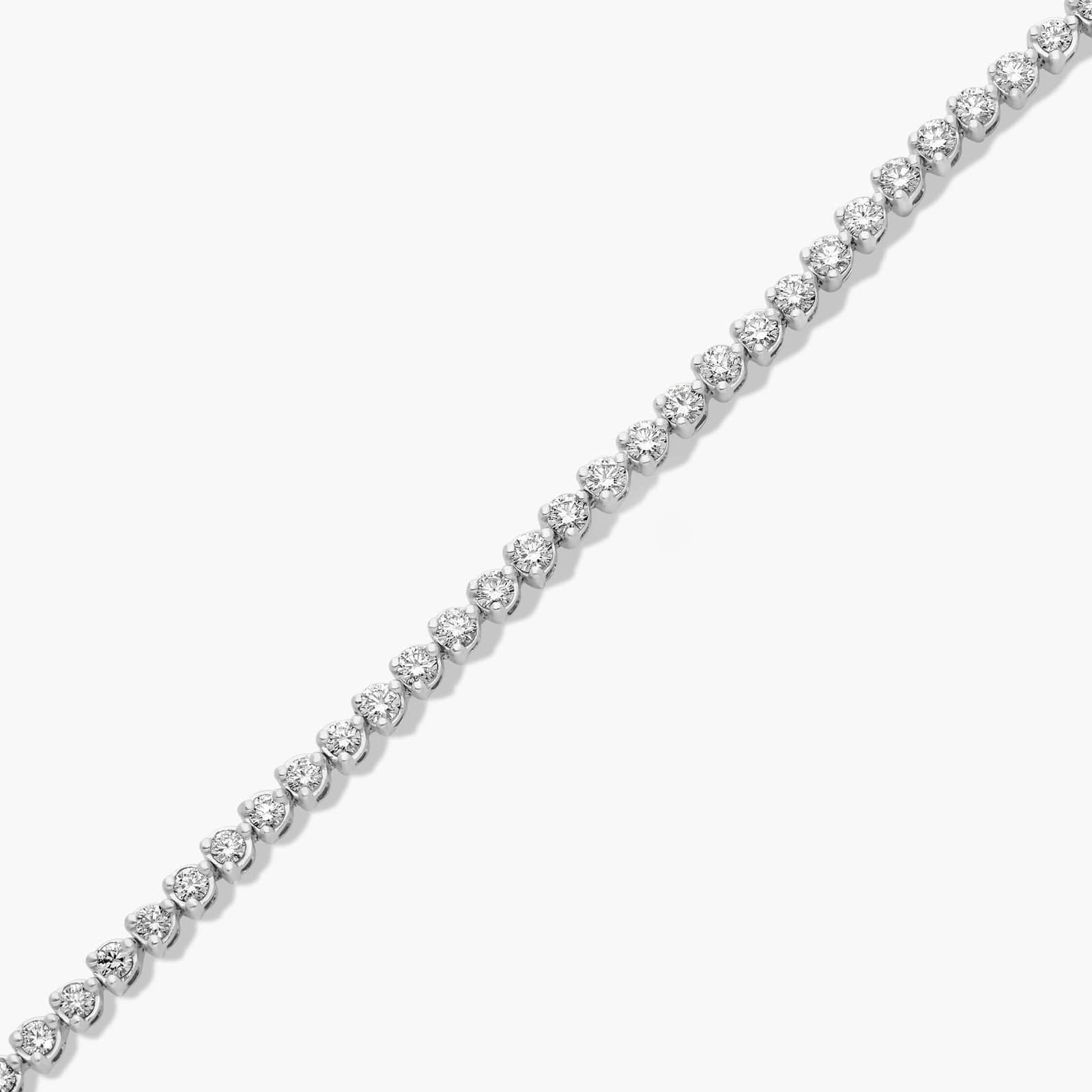 Flower Clasp Tennis Bracelet With 2 CTW Diamonds In 14K White Gold By James Allen