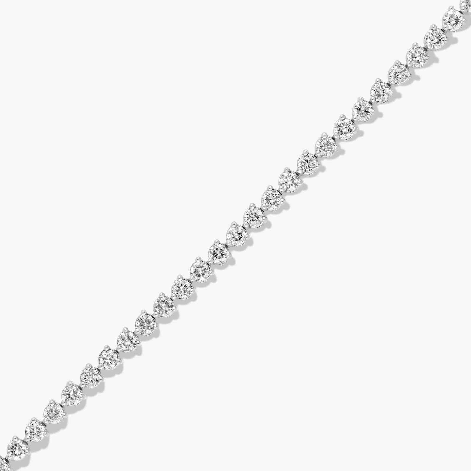 Flower Clasp Tennis Bracelet With 4 CTW Lab-Grown Diamonds In 14K White Gold By James Allen