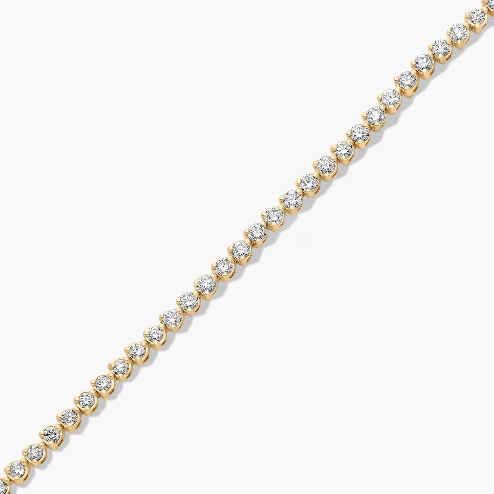 Flower Clasp Tennis Bracelet With 2 CTW Diamonds In 14K Yellow Gold By James Allen