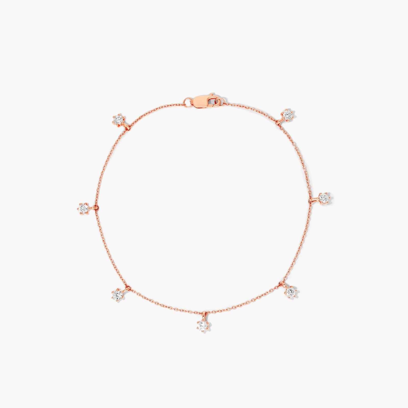 Aura Dangle Lab-Grown Diamond Bracelet In 14K Rose Gold By James Allen