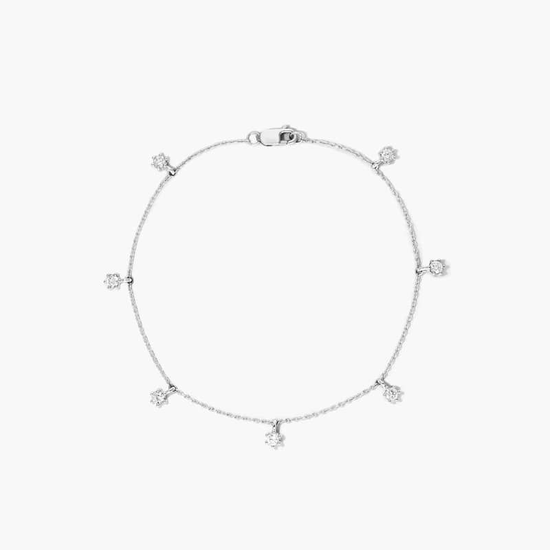 Aura Dangle Lab-Grown Diamond Bracelet In 14K White Gold By James Allen