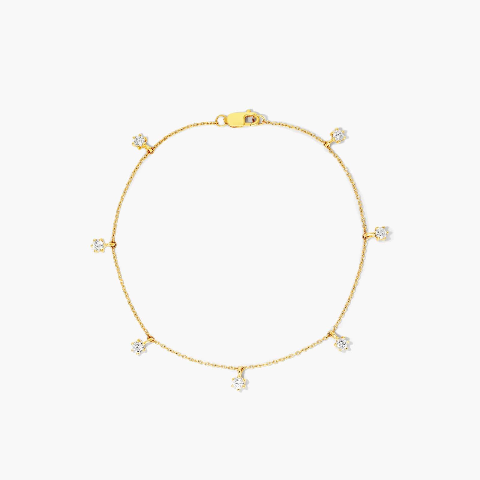 Aura Dangle Lab-Grown Diamond Bracelet In 14K Yellow Gold By James Allen