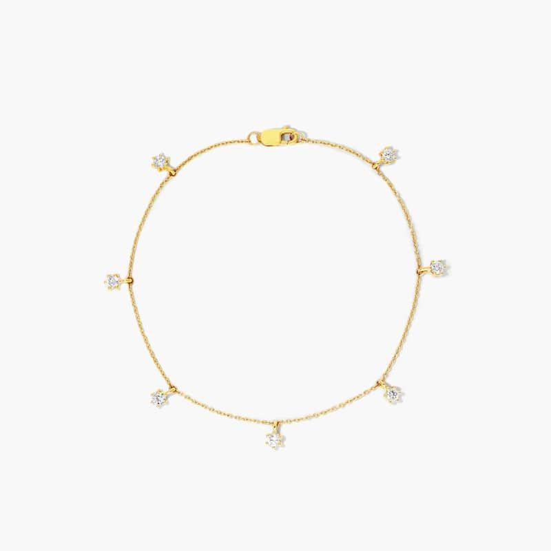 Aura Dangle Lab-Grown Diamond Bracelet In 14K Yellow Gold By James Allen