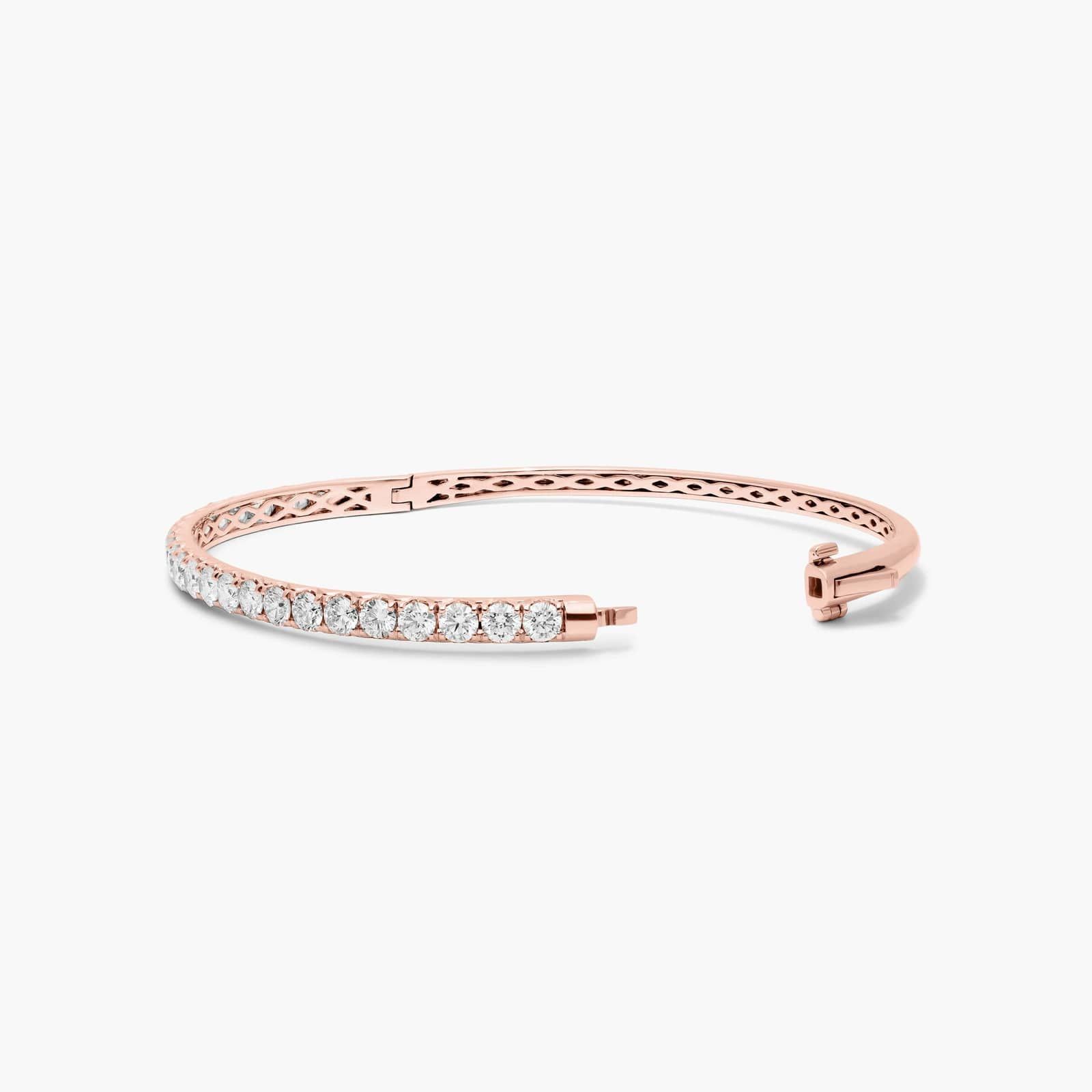 Classic Bangle with 3 CTW Lab-Grown Diamonds In 14K Rose Gold By James Allen