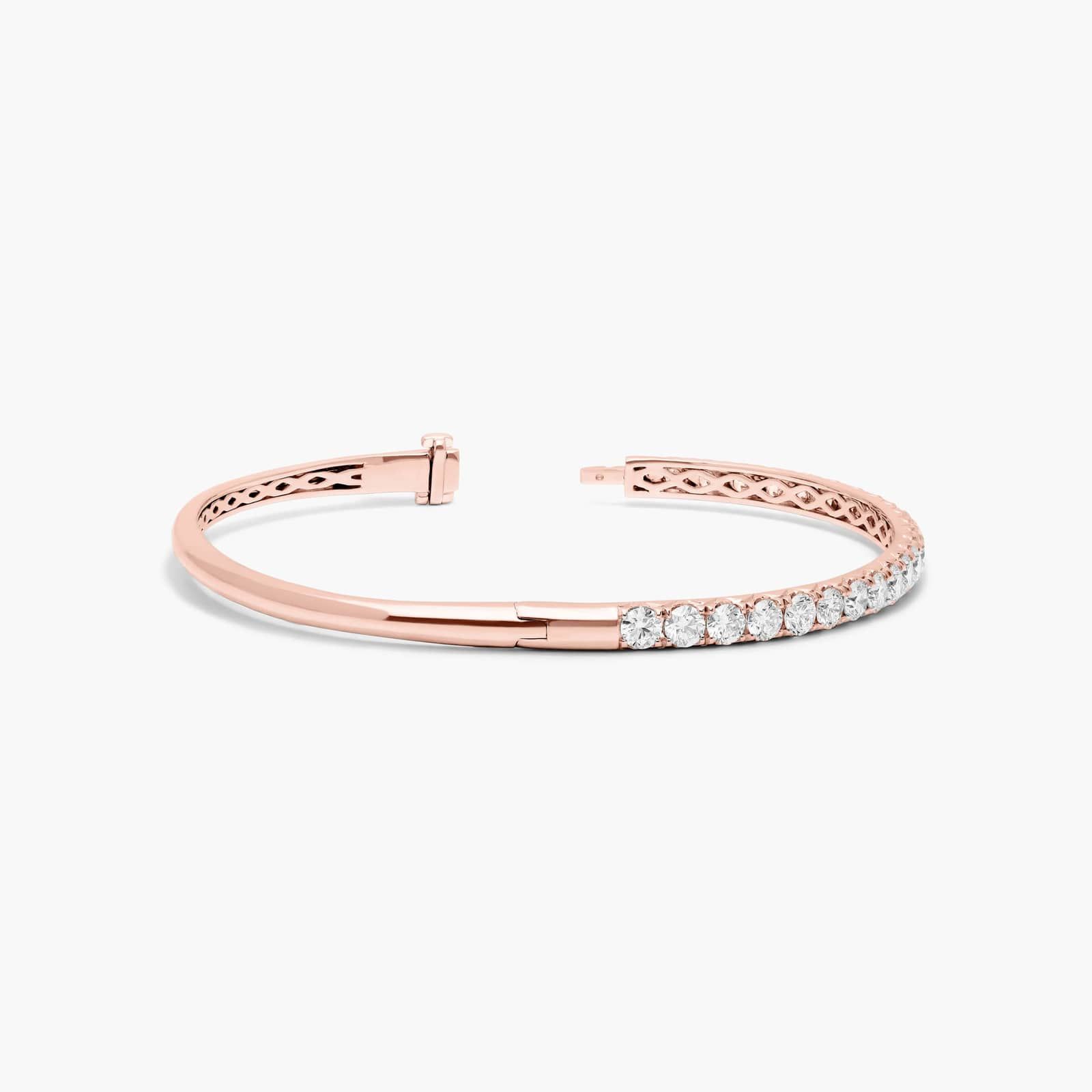 Classic Bangle with 3 CTW Lab-Grown Diamonds In 14K Rose Gold By James Allen