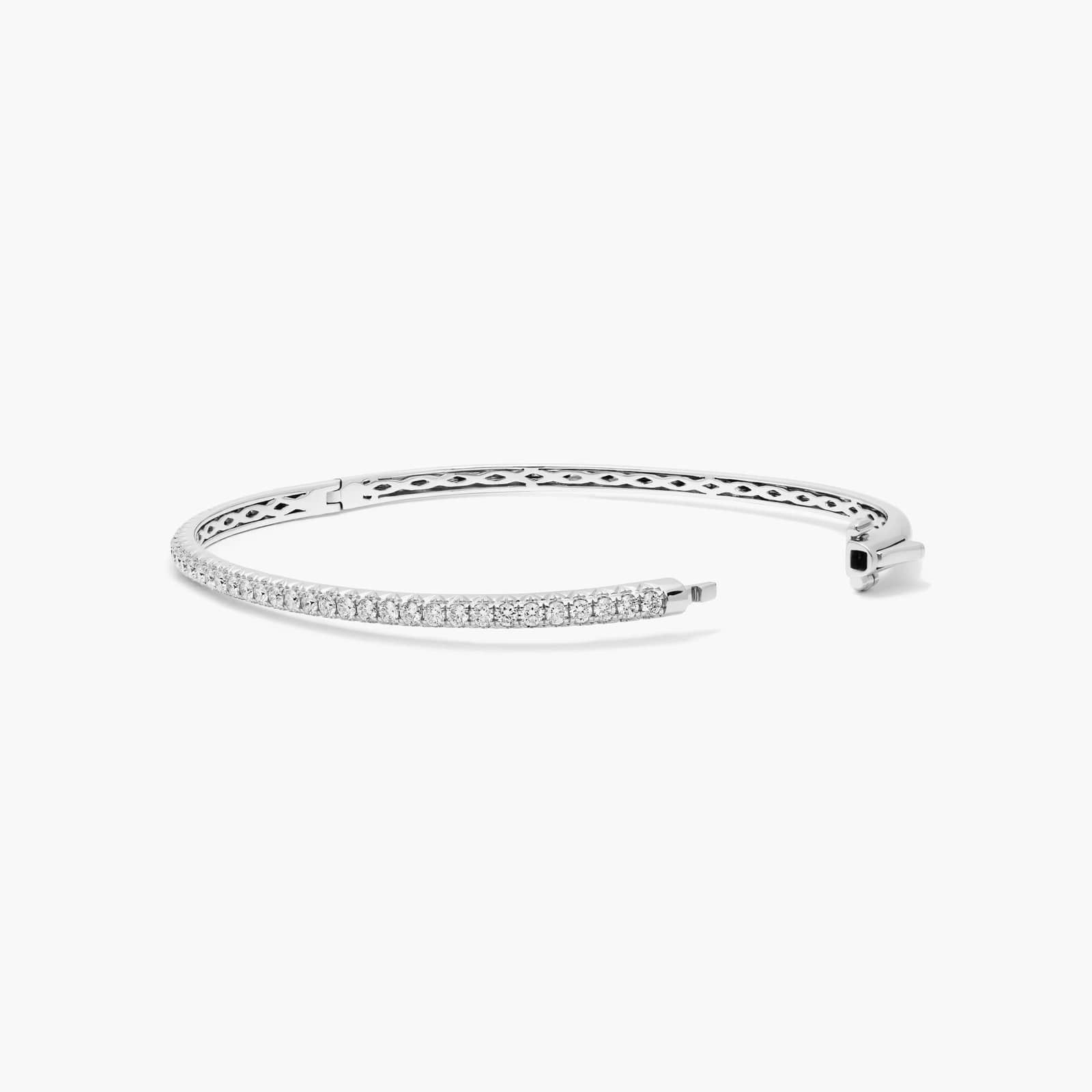Classic Bangle with 1 CTW Diamonds In 14K White Gold By James Allen