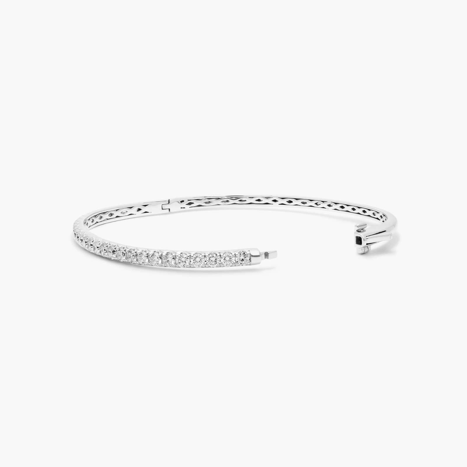Classic Bangle with 2 CTW Diamonds In 14K White Gold By James Allen