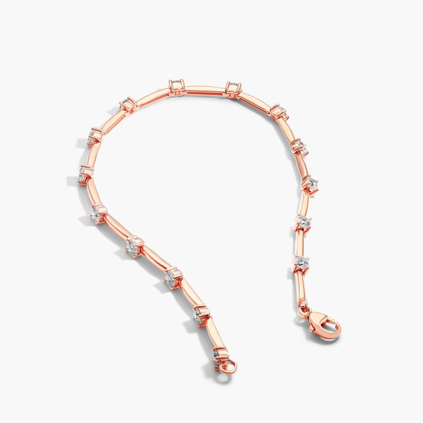 Station Dash Lab-Grown Diamond Bracelet In 14K Rose Gold By James Allen