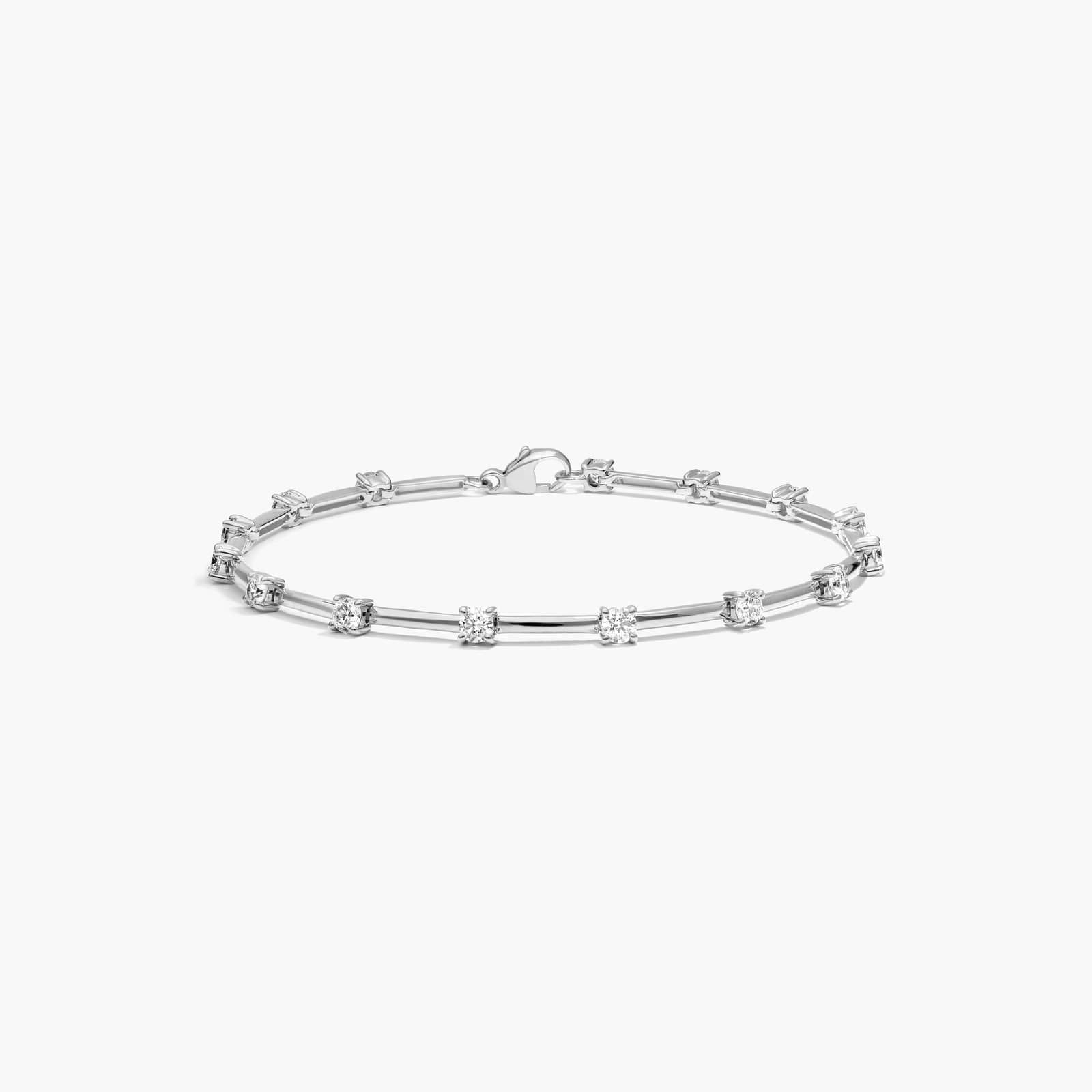 Station Dash Lab-Grown Diamond Bracelet In 14K White Gold By James Allen