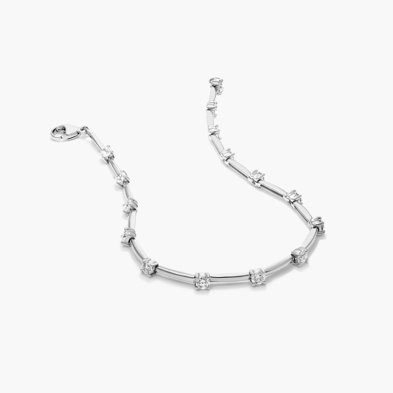 Station Dash Lab-Grown Diamond Bracelet In 14K White Gold By James Allen