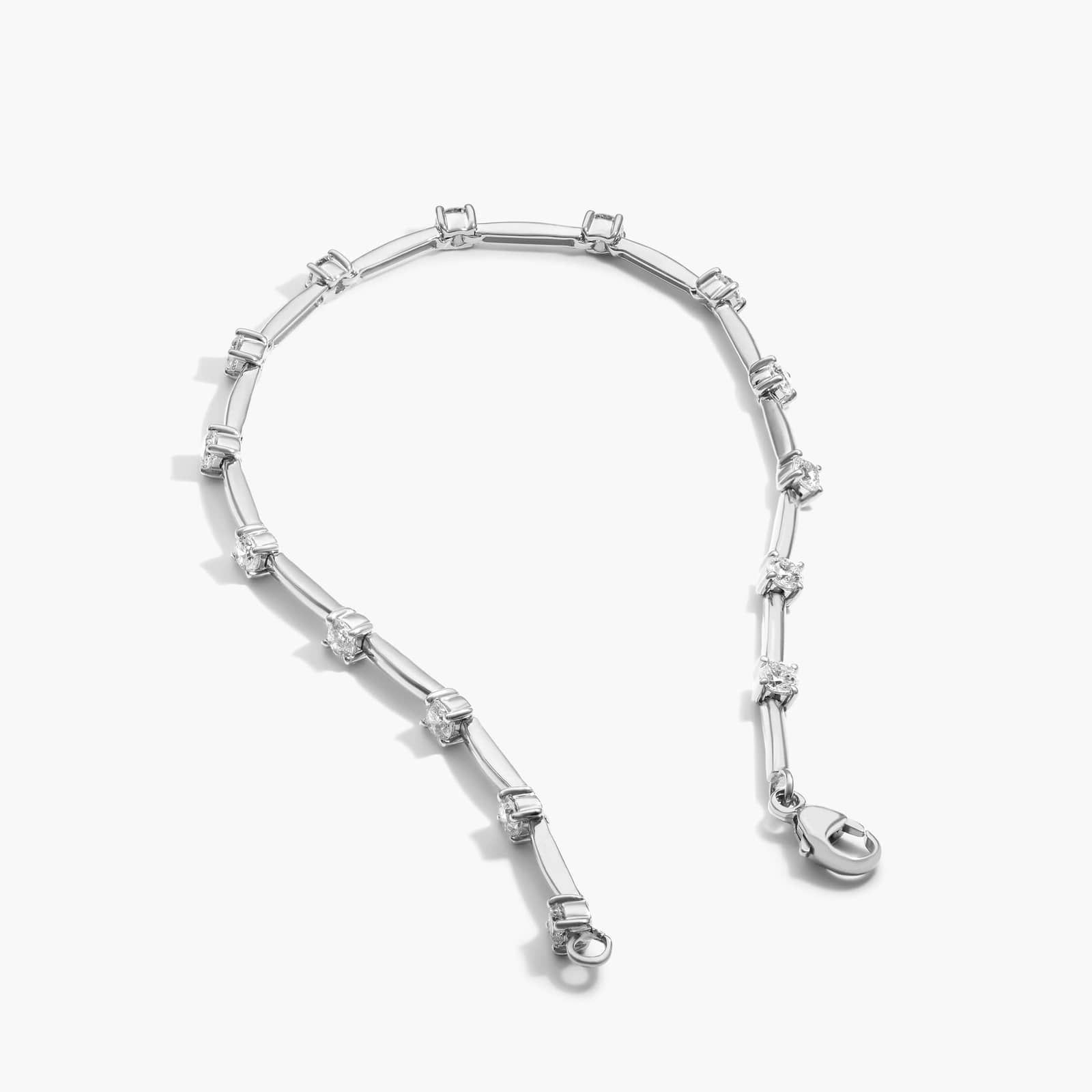 Station Dash Lab-Grown Diamond Bracelet In 14K White Gold By James Allen