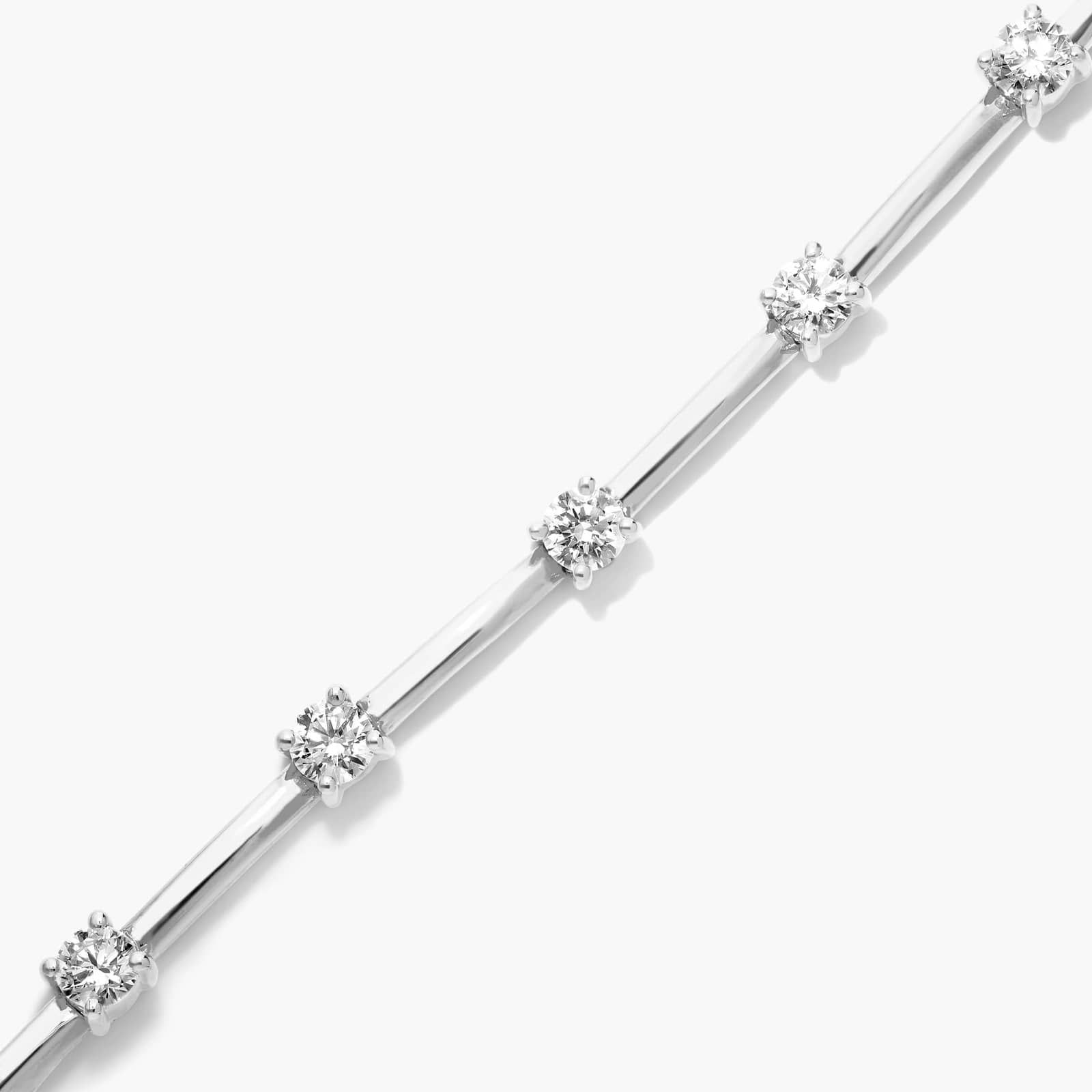 Station Dash Lab-Grown Diamond Bracelet In 14K White Gold By James Allen