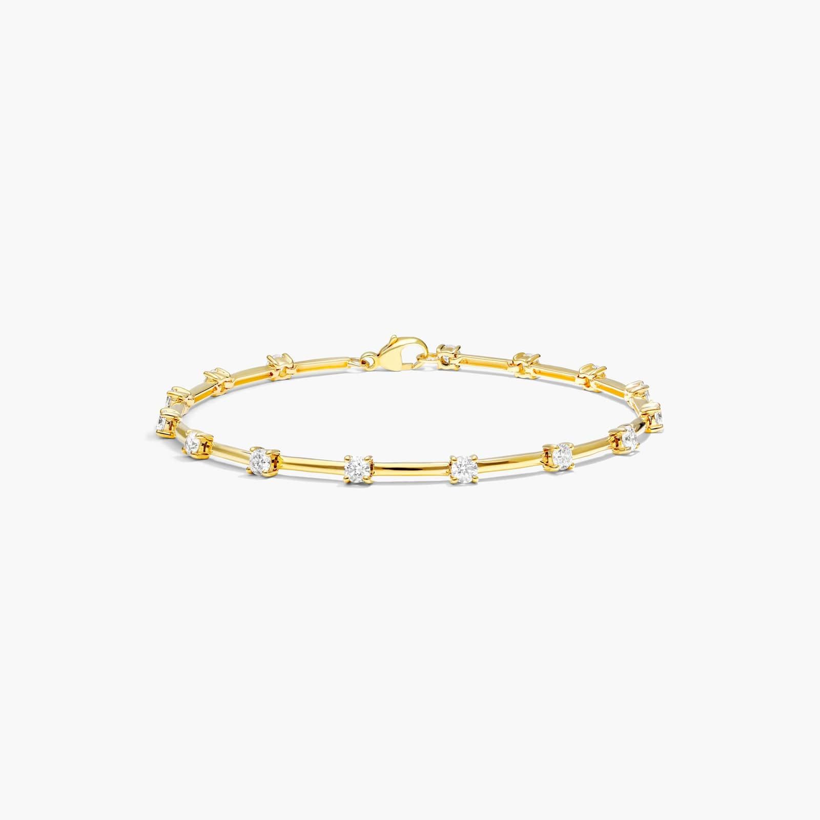 Station Dash Lab-Grown Diamond Bracelet In 14K Yellow Gold By James Allen