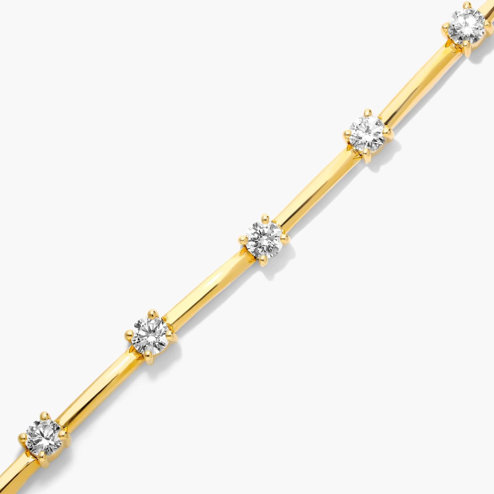 Station Dash Lab-Grown Diamond Bracelet In 14K Yellow Gold By James Allen