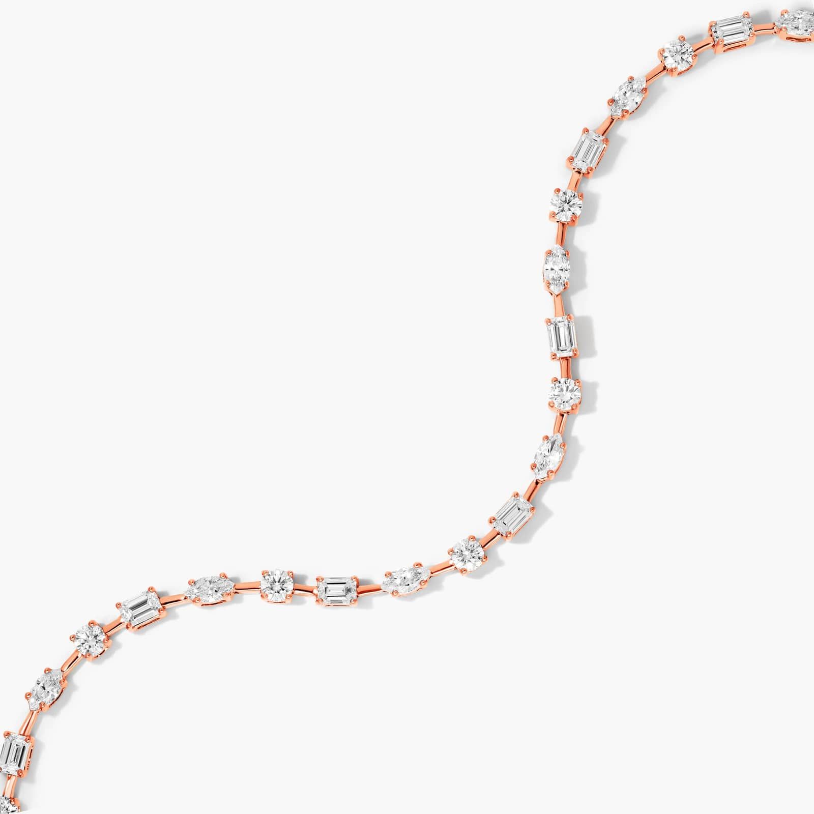 Petite Mix Shapes Lab-Grown Diamond Tennis Bracelet In 14K Rose Gold By James Allen