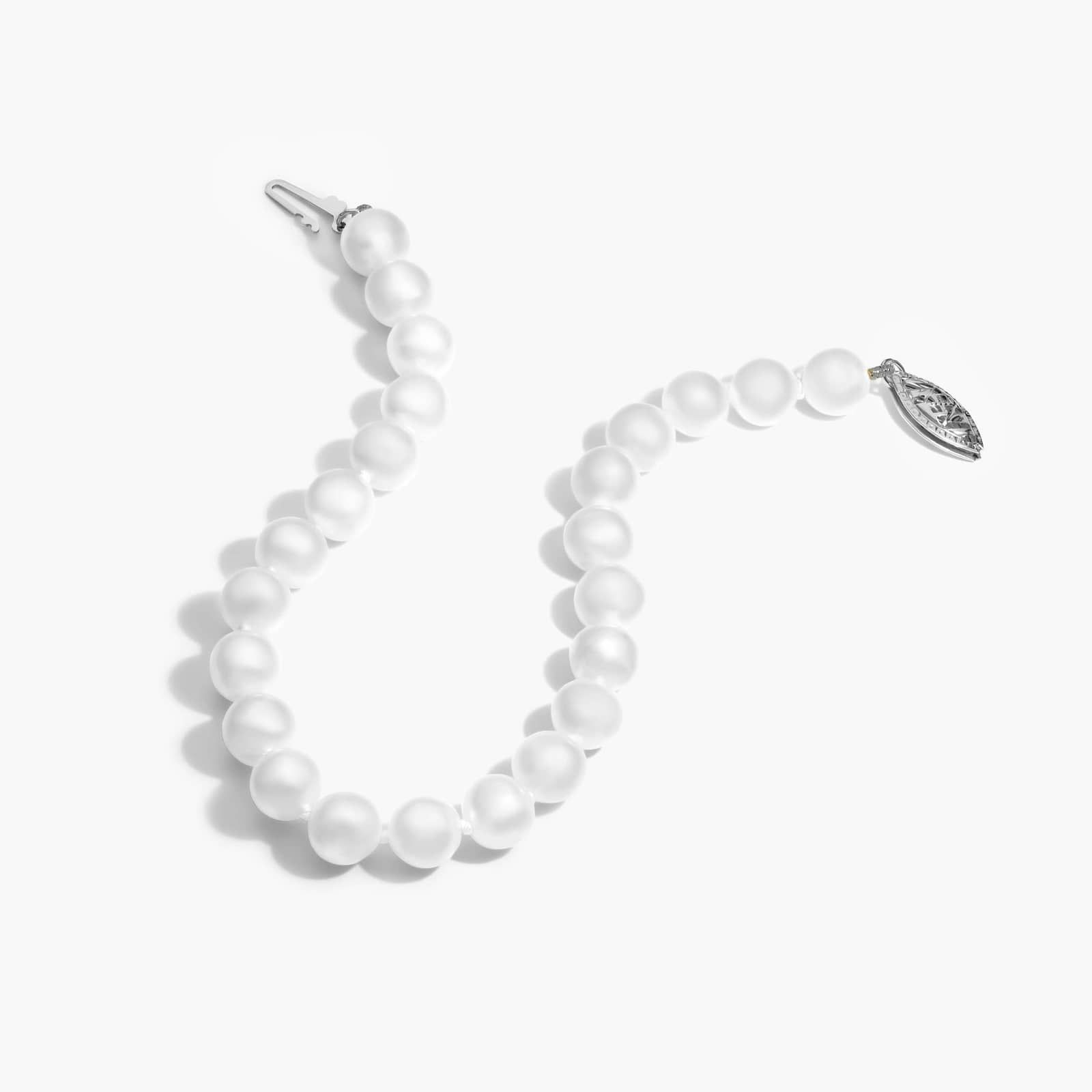 Freshwater Cultured Pearl Fish Clasp Bracelet In 14K White Gold (6-7 mm) By James Allen
